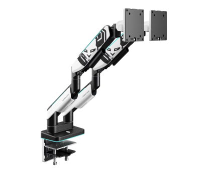 Uchwyt do monitorów Diablo Chairs X-Arm Dual RGB biało-czarny 1875